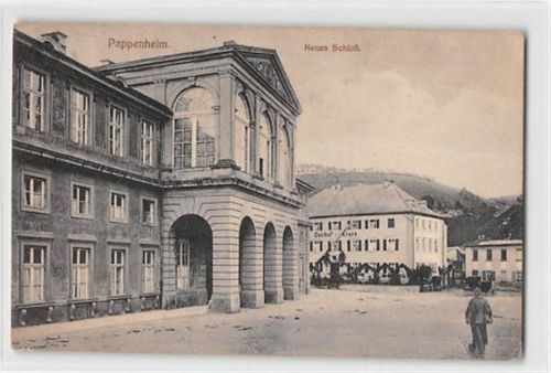 Pappenheim. Neues Schloß gelaufen kleiner Knick oben und unten links, sonst gut erhalten