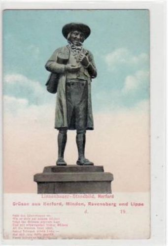 Herford Herford mit Linnenbauer-Standbild ungelaufen Leicht fleckig, sonst gut erhalten