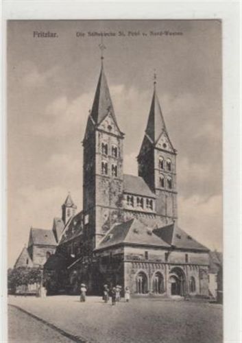 Fritzlar Fritzlar. Stiftskirche St. Petri von Nord - Westen aus gesehen ungelaufen Top Erhaltung.