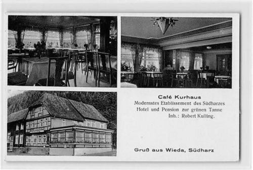 Wieda im Südharz. Café Kurhaus ungelaufen Gute Erhaltung.