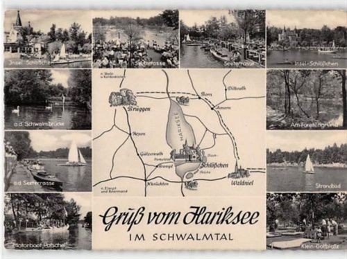 Hariksee im Schwalmtal mit Insel-Schlößchen und Strandbad ungelaufen Gute Erhaltung.