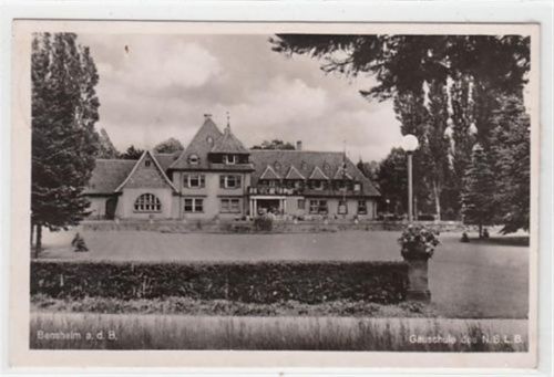 Bensheim Bensheim an der Bergstraße. Gauschule des N.S.L.B gelaufen, ca. 1940. Gute Erhaltung.