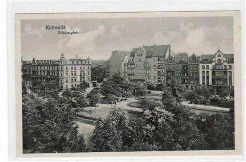 Kattowitz Kattowitz / Katowice mit Blick auf den Blücherplatz ungelaufen Gute Erhaltung.