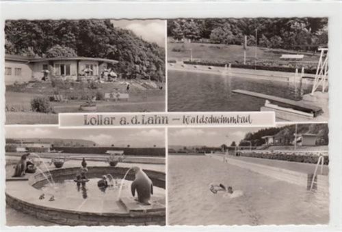 Lollar an der Lahn. Waldschwimmbad mit Caféhaus ungelaufen Gute Erhaltung.