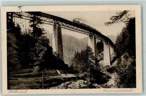 Breitnau 1913 Ravennaviadukt Höllental Eisenbahn Dampflok Ort handschriftlich