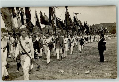 O7000 Leipzig Nr. 51 Arbeiter-Turn und Sportfest Festzug AK Turnfest 1922