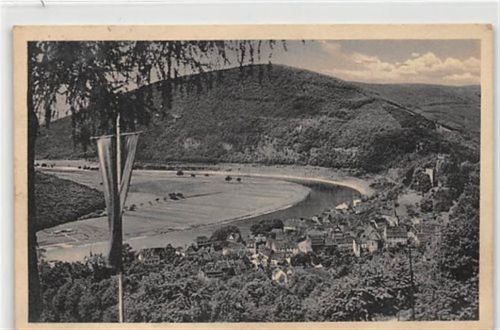 Neckarsteinach Neckarsteinach. ein Blick vom Darsberg auf die Stadt gelaufen. Gute Erhaltung.