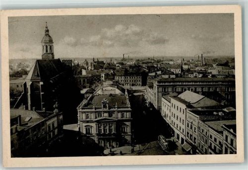 Opava Propsteikirche Straßenbahn Fabriken