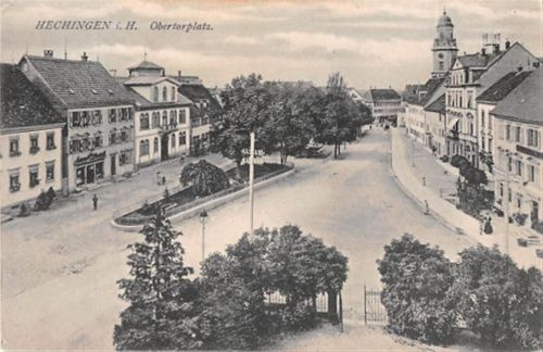 Hechingen Hechingen. Obertorplatz ungelaufen Leicht fleckig, kleiner Knick oben links, sonst gut erhalten