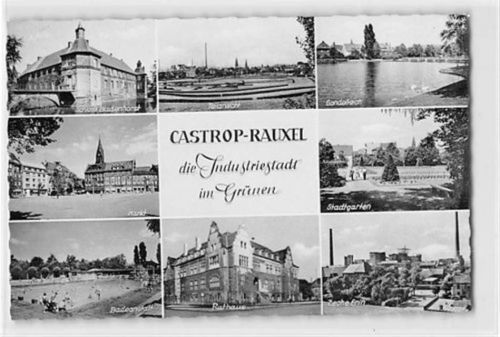 Castrop-Rauxel mit Markt und Zeche Erin ungelaufen Top Erhaltung.