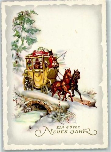 Neujahr Postillon AK