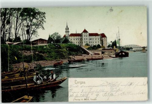 Torgau 1904 Elbe Fischer Frachtschiffe