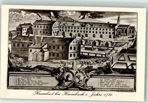 Krumbach Krumbad bei Krumbach im Jahre 1750 Stich