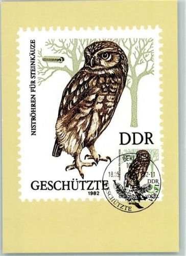Briefmarkenabbildung Ausgabe : Geschütze Vögel Ausgabetag 1982