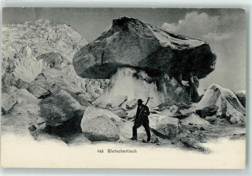1900 Gletschertisch Schweiz Hochgebirgsserie Gebr. Wehrli Photo Dr. Brun