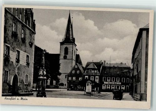 Haßfurt Litfaßsäule Oldtimer Brunnen