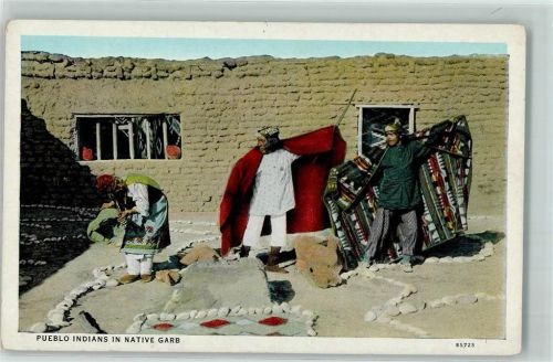 Pueblo Indian Family and their home AK