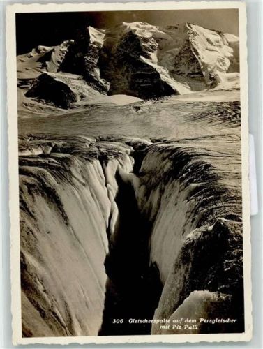 Glescherspalte auf dem Persgletscher Foto AK
