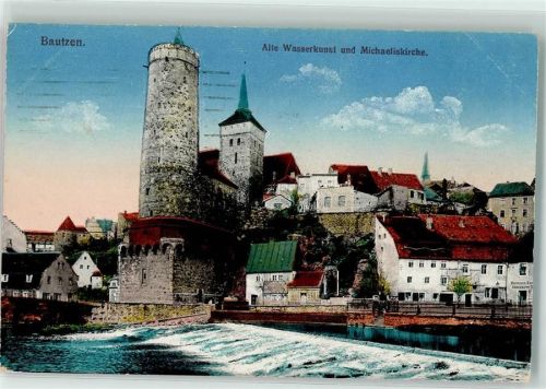 Bautzen 1918 Alte Wasserkunst Michaeliskirche