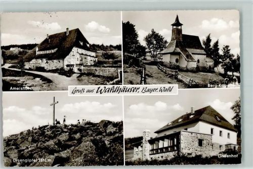 94556 W8351 Waldhäuser - Ameishof Lusengipfel Gipfelkreuz Lindenhof Berg-Kapelle