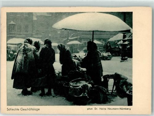 1933 Photo Porst Werbung Marktszene AK