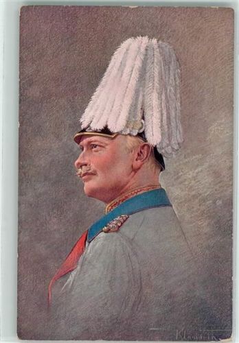 König Friedrich August in Uniform AK