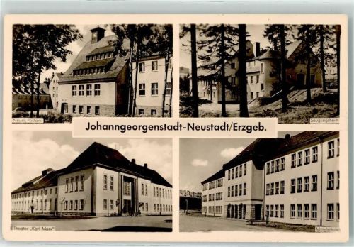Johanngeorgenstadt Neues Postamt Säuglingsheim Theater Karl Marx Mittelschule