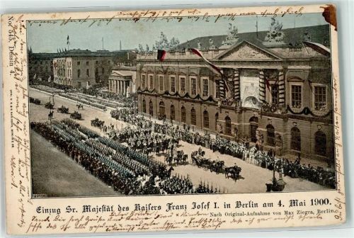 Berlin Mitte Einzug in Berlin 1900 Original Aufnahme AK