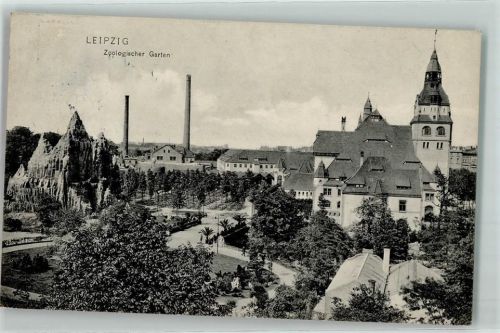 Leipzig 1910 Zool. Garten Anlage AK