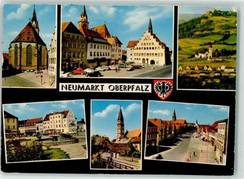 Neumarkt Rathaus Hofkirche Kirche St. Johannes Brunnen Wappen
