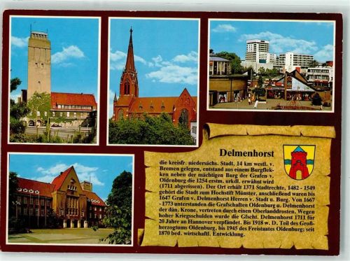 Delmenhorst Wasserturm Marienkirche Rathausplatz Lange Straße Wappen
