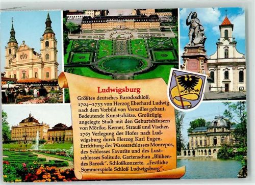 Ludwigsburg Größtes Deutsches Barockschloss Wasserschloss Monrepos Wappen