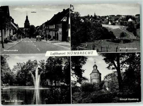 Nümbrecht Hauptstraße Haus am Weiher Schloss Homburg Springbrunnen Auto