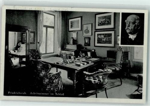 Friedrichsruh 1936 Arbeitszimmer im Schloss AK