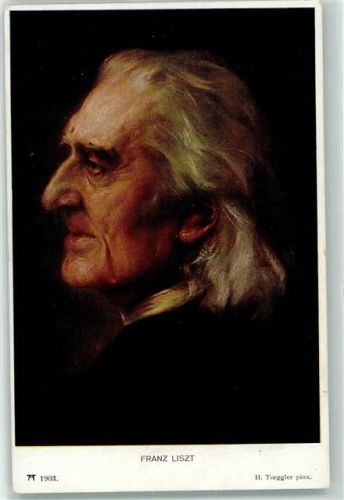 Gemälde von H. Torggler Liszt, F. Künstlerkarte