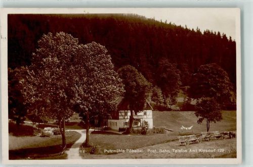 Kipsdorf Putzmühle-Pöbeltal Fuhrwerk Wäscheleine Gasthausstempel
