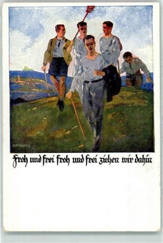Wandern Zum Besten des D.T. Hauses Nr. 5 sign. Amtsberg AK