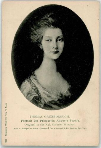 Porträt Prinzessin Auguste Sophie sign Thomas Gainsborough