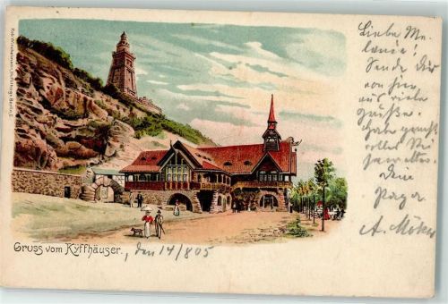 06567 O4712 Kyffhäuser 1905 - Gasthaus Burghof Denkmalwirtschaft