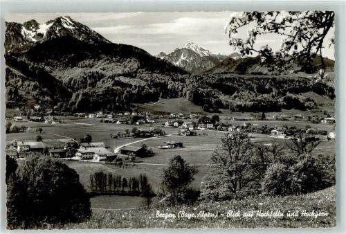 Bergen Blick auf Hochfelln und Hochgern