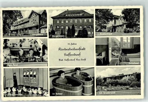 59505 W4772 Bad Sassendorf - Kinderheilanstalt Haupthaus Morgenstern Knabenhaus Schlafsaal Heilgymnastik am Gradierwerk