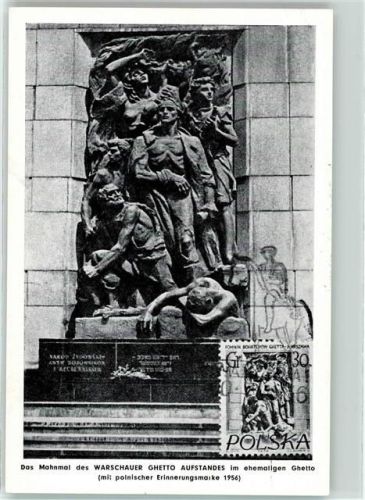 Mahnmal des Warschauer Ghetto Aufstandes mit Polnischer Erinnerungsmarke Judaika