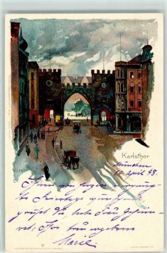 München 1898 Karlstor Velten Verlag Nr. 90 AK
