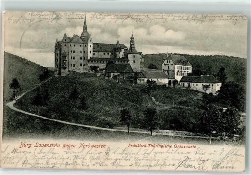 Lauenstein 1903 Burg Lauenstein Fränkisch Thüring. Grenzwarte innerer Burghof
