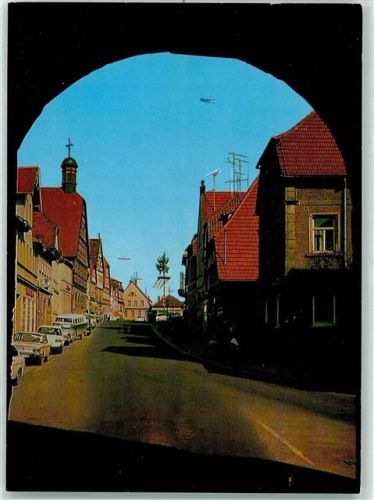 Ebern Blick durch den Grauturm zum Marktplatz