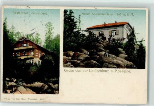 Bad Alexandersbad 1907 Gasthaus Louisenburg Neues Kösseine Haus