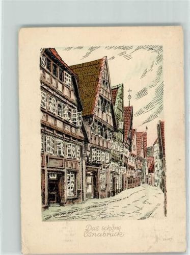 Osnabrück Das schöne Osnabrück Altstadtstraße Künstlerkarte