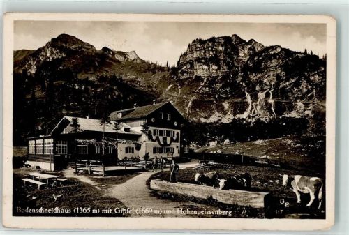 83727 W8162 Bodenschneidhaus b Schliersee Gebrauchsspuren Wassertrog Kühe Hohenpeissenberg Hüttenstempel