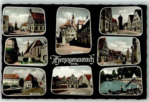 Herzogenaurach Schwimmbad Fehnturm Rathaus Türmersturm Kirchplatz