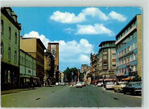 Offenbach Kaiserstraße und St. Paulskirche Mercedes DKW VW Käfer Taunus